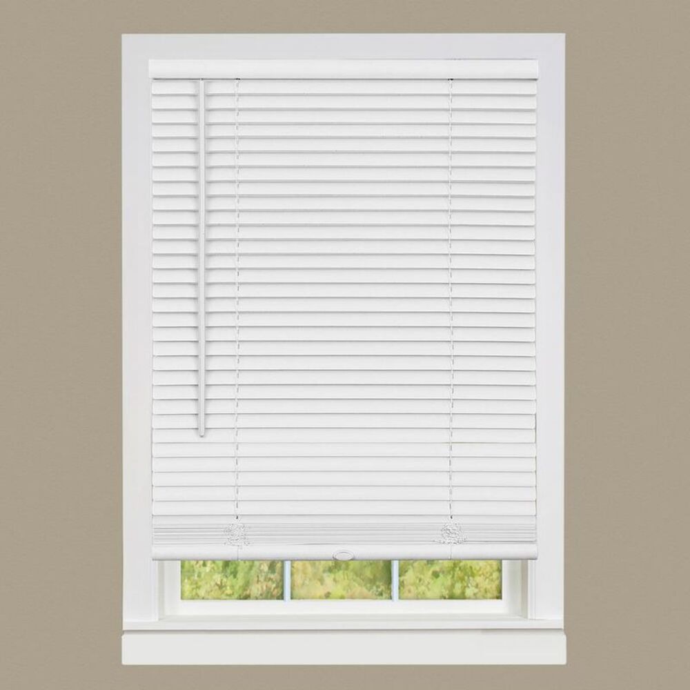 43 x 64 in. GII Deluxe Sundown Cordless Vinyl Room Darkening Mini Blinds, White